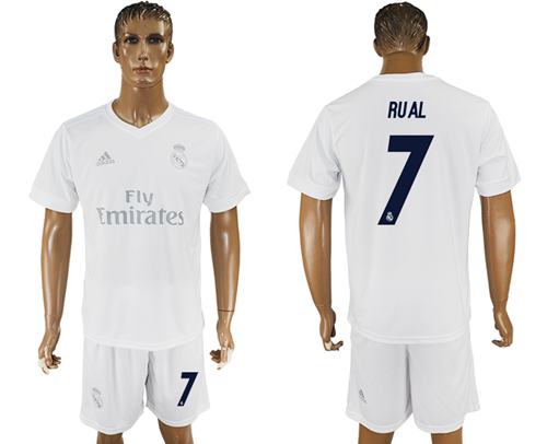 Real Madrid #7 Rual Marine Environmental Protection Home Soccer Club Jersey - Click Image to Close